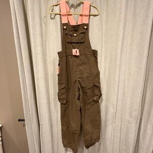 Free People Green and Coral Jumpsuit